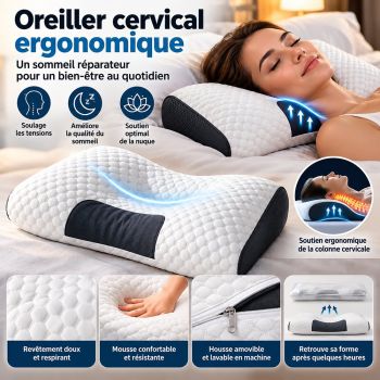 Oreiller cervical ergonomique