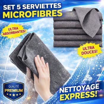 Set 5 serviettes microfibres...