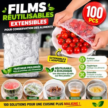 Set de 100 films réutilisables...