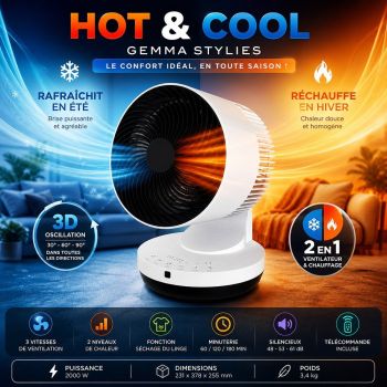 Ventilateur de table Hot & Cool...