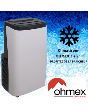 Climatiseur OHMEX 3 en 1 avec tuyau d’évacuation