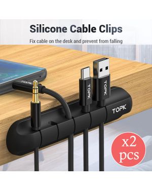 Pack de 2 Organisateurs de câbles USB en silicone