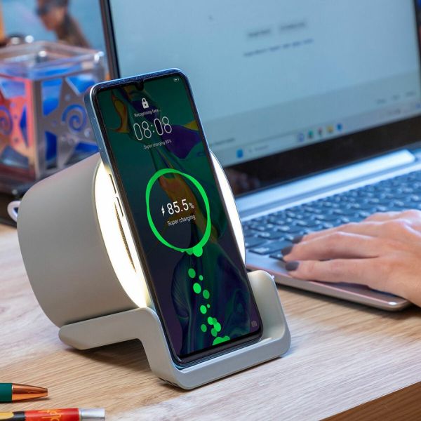 Chargeur Sans Fil Multi-position Avec Support - Charge Rapide Pour Smartphone, Design Compact Maison/bureau