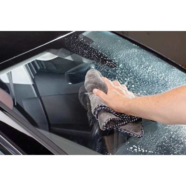 Chiffons Microfibre Ultra-Absorbants 60 X 50 Cm - Lot De 2, 650 G/m², Gris - Pour Voiture, Douche, Maison, Camping