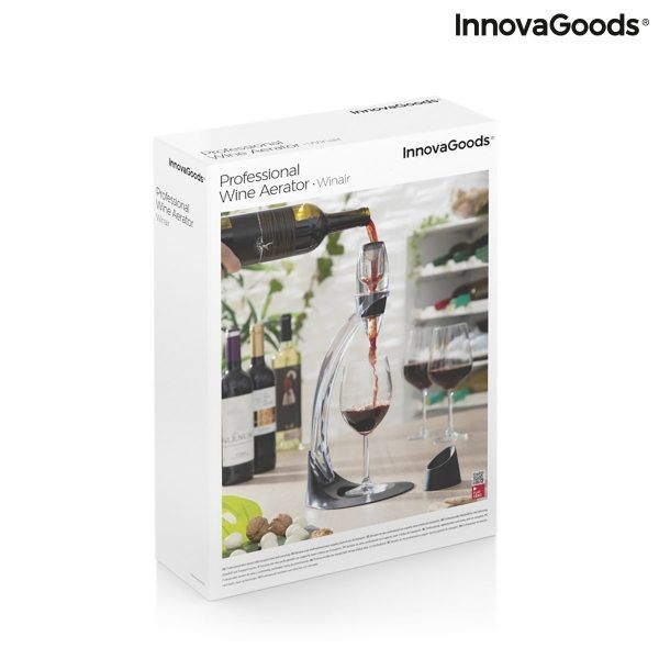 InnovaGoods Rafraîchisseur & Aérateur De Vin 2-en-1 – Garde Le Vin Frais Et Parfaitement Aéré En Quelques Secondes