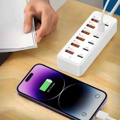 12-Port-USB-Schnellladestation – 6 USB-C + 6 USB-A