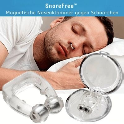 SnoreFree™ - Magnetische Nasenklammer gegen Schnarchen