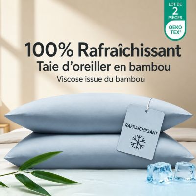 Kühlende Kissenbezüge aus Bambus, 50 x 70 cm – 2er-Set