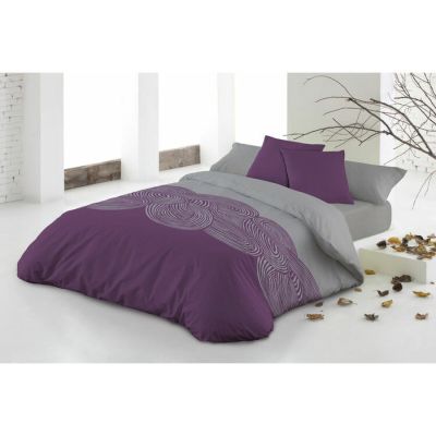 Mauve-Graues Bettwäscheset für Einzelbett