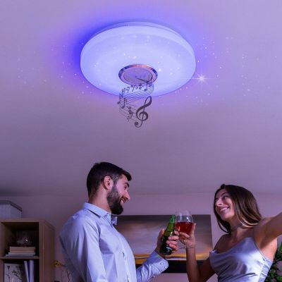 Plafonnier à LED avec Haut-parleur