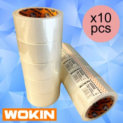 Packung mit 10 transparenten Verpackungsklebebändern von Wokin