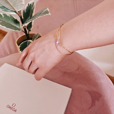 Bracelet Amelyse Emotion | Or blanc 14k, 1 Diamant 0.15ct.