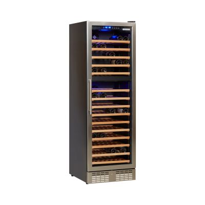Armoire à vin climatisée Kibernetik WKH168F01 en acier chromé