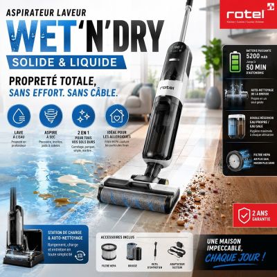 Aspirateur Laveur - Solide & Liquide Wet'n'Dry