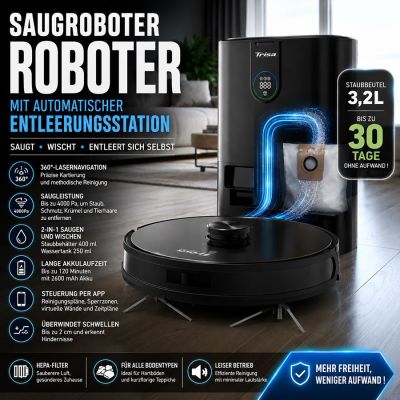 Saugroboter mit automatischer Entleerungsstation