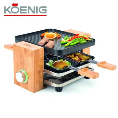 Grill Raclette Bamboo 4 Personnes Koenig