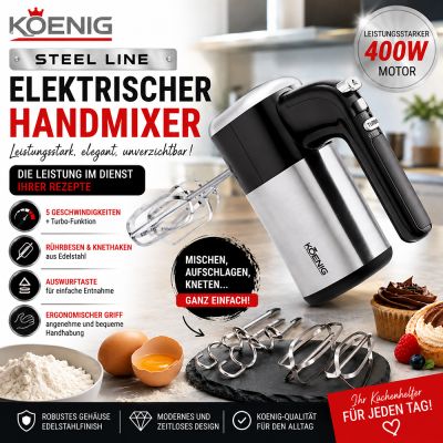 Elektrischer Handmixer Steel Line KOENIG