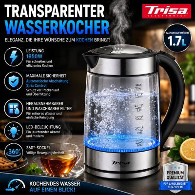 Transparenter Wasserkocher 1,7 L