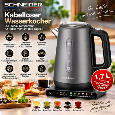 Kabelloser elektrischer Wasserkocher 1,7L