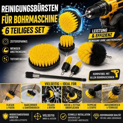 Reinigungsbürsten für Bohrmaschinen (6 Stück)