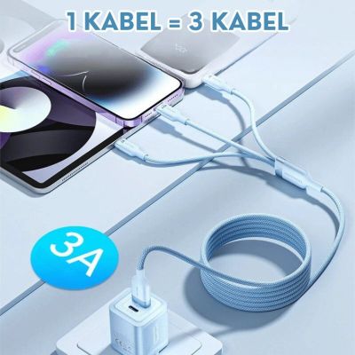 3-in-1-USB-Kabel für iPhone™, Macbook™, Samsung™ …