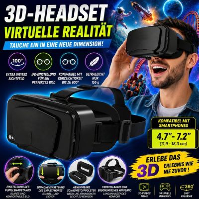 3D Virtual-Reality-Headset
