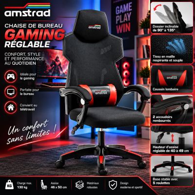 Chaise de Bureau Gaming Réglable