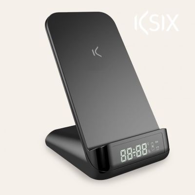 Chargeur sans fil KSIX avec Réveil et Température