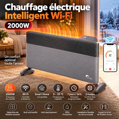 Chauffage électrique Intelligent Wi-Fi 2000W
