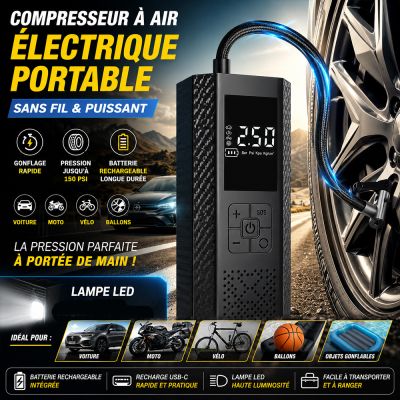 Compresseur à air électrique portable sans fil