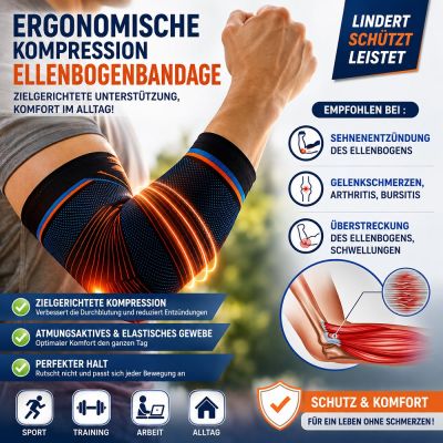 Ergonomische Kompressions-Ellbogenschiene