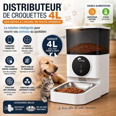 Distributeur de croquettes 4L