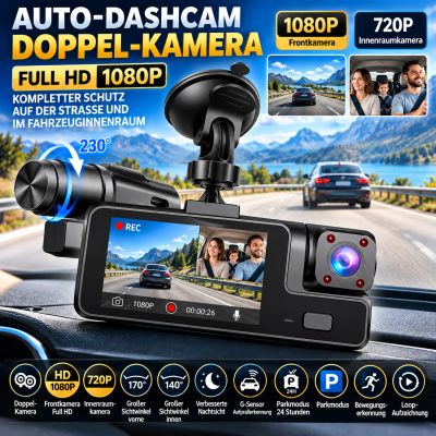 Full-HD-Dashcam mit Dual-Kamera