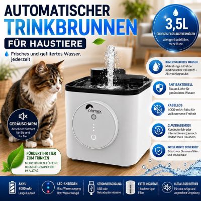 Automatischer Trinkbrunnen für Haustiere