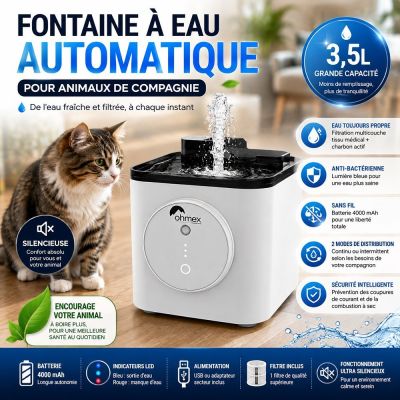 Fontaine à Eau Automatique pour Animaux de Compagnie