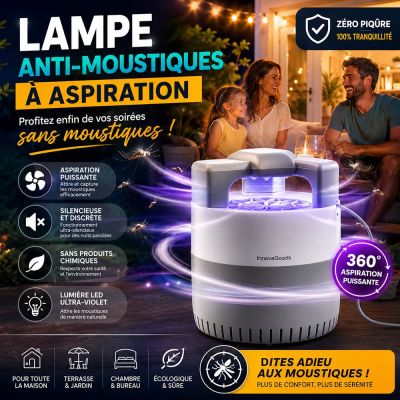Lampe anti-moustiques à aspiration