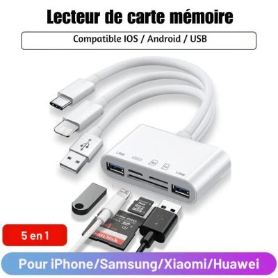 Lecteur de Carte Mémoire 5 en 1