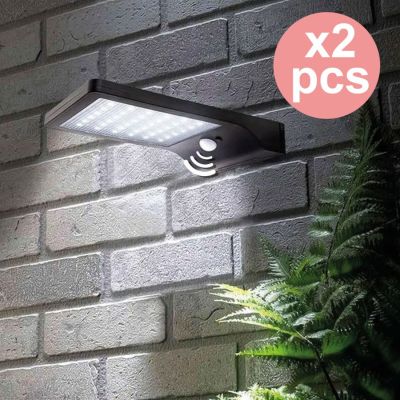Lot de 2 Appliques Solaire Murales avec Détecteur de Mouvement