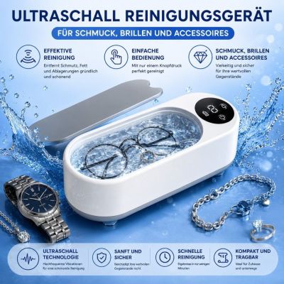 Ultraschallreinigungsmaschine für Schmuck, Make-up-Accessoires und Brillen
