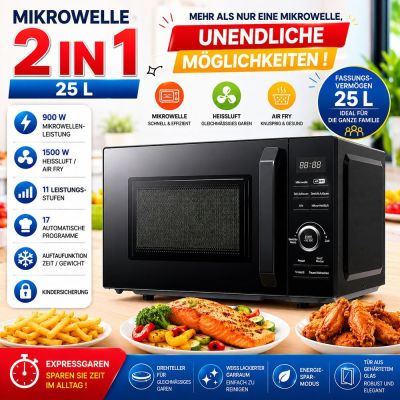 2-in-1 Mikrowellenofen 25L
