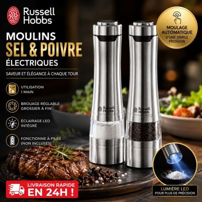 Moulins Sel & Poivre Electrique Russell Hobbs