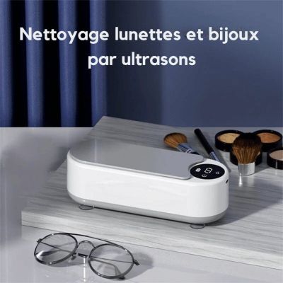 Machine à Ultrasons de Nettoyage pour Bijoux, Accessoires de Maquillage et Lunettes