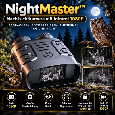 NightMaster™ - Infrarot-Nachtsichtkamera 1080P