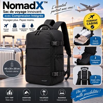 NomadX™ Sac de voyage Innovant avec Compression Intégrée