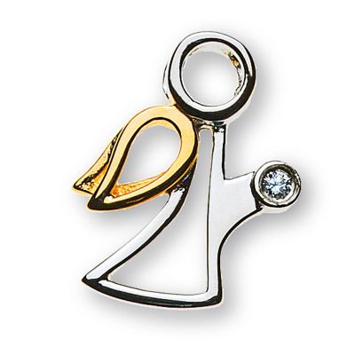 Anhänger Olyssa Aurum Angelus - Schutzengel | GG+WG750, 1 Diamant