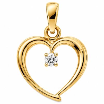 Pendentif Olyssa Emotion Or jaune 18k, 1 Diamant