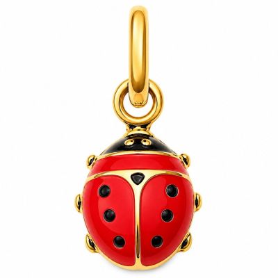 Pendentif Olyssa Lucky - Coccinelle Or jaune 18K - Émail - 7x7mm