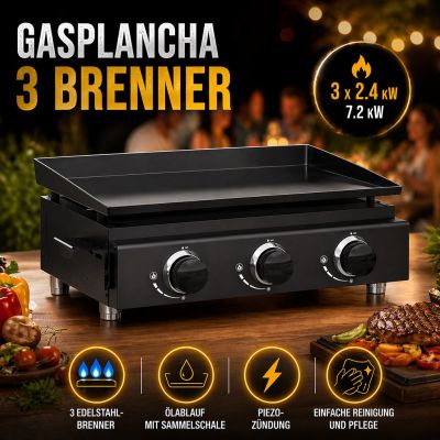 Gasplancha 3 Brenner
