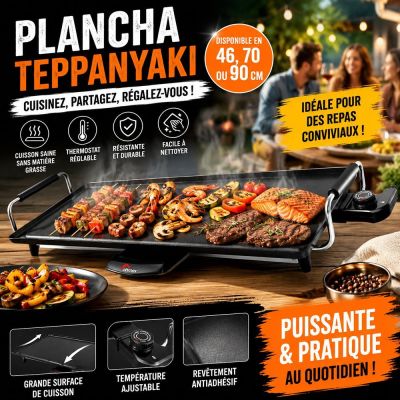 Plancha TEPPANYAKI 46, 70 ou 90 cm