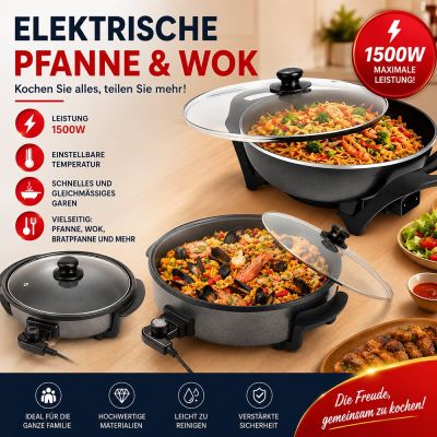 Elektrische Pfanne und Wok